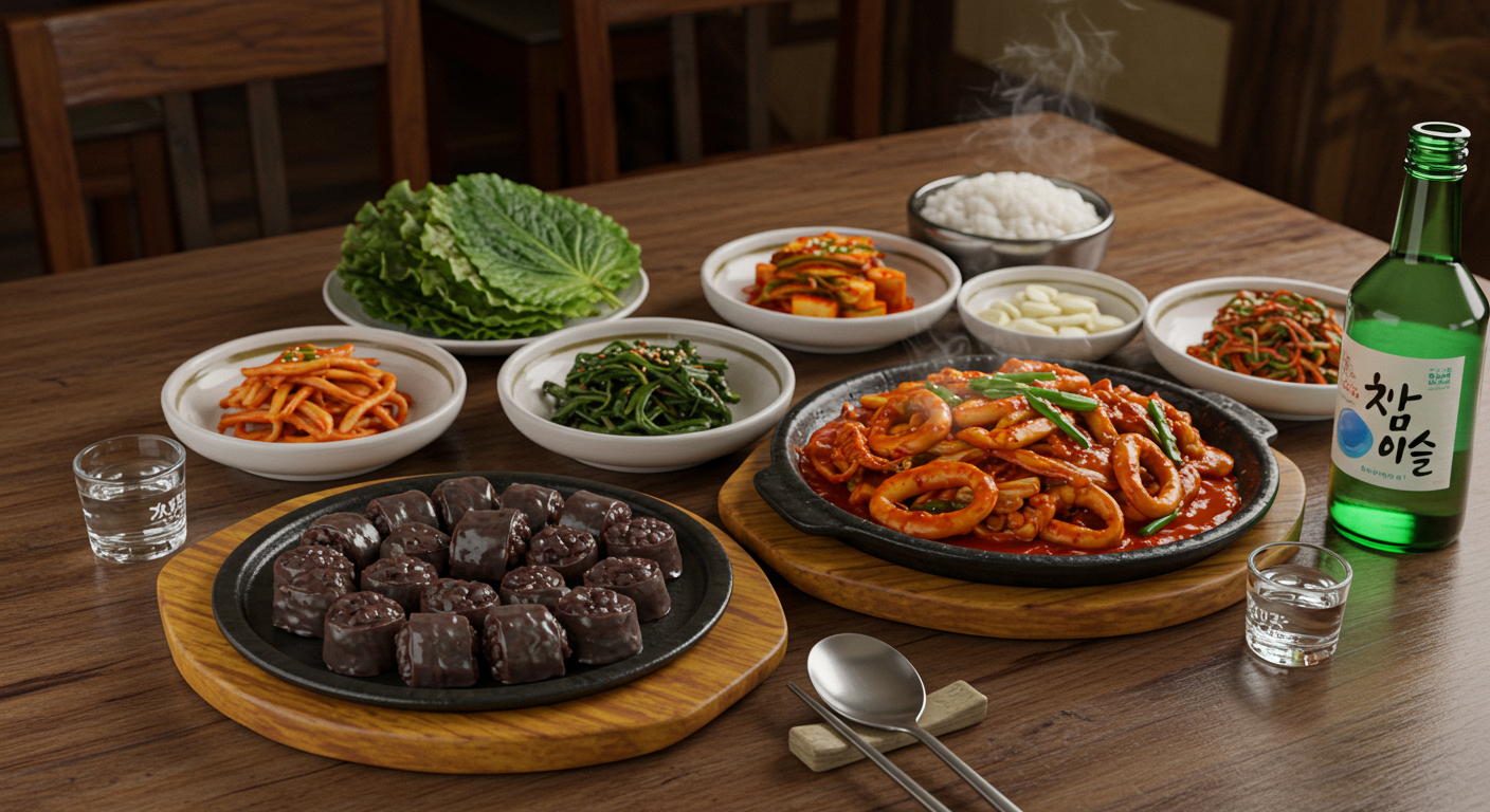 오징어볶음과 순대